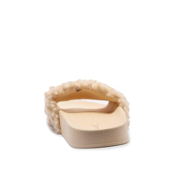 ⚡FINAL SALE!  Beige Faux Fur Slide Sandals - Picture 8 of 10